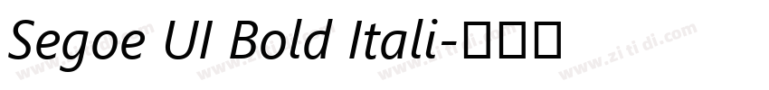 Segoe UI Bold Itali字体转换